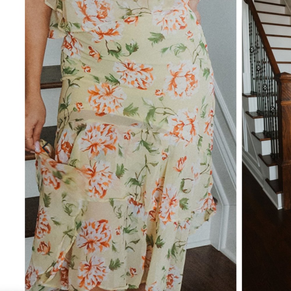 NWT Ruffled High-Low Hem Floral Skirt - Picture 4 of 4